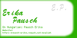 erika pausch business card